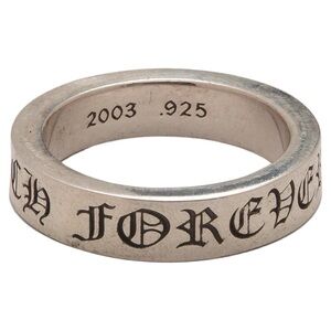 Silver Engraved Ring Chrome Hearts